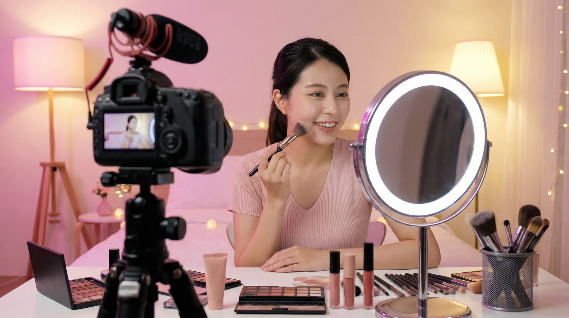 国产自拍美妆视频教程